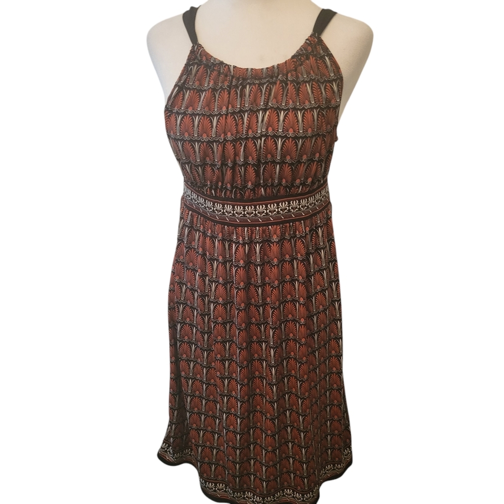 Max Studio Sleeveless Dress Maroon/Black sz M